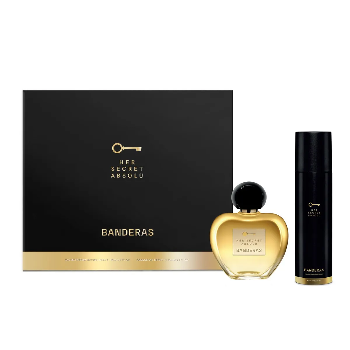 BANDERAS - Set Perfume Mujer Her Secret Absolu EDP 80Ml + Desodorante 150Ml Banderas Antonio Banderas