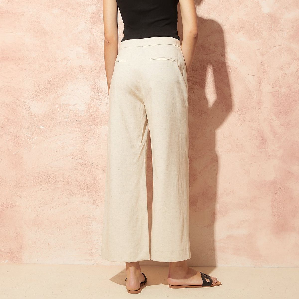 BASEMENT - Pantalón Mujer Basement Tiro Alto Wide Leg