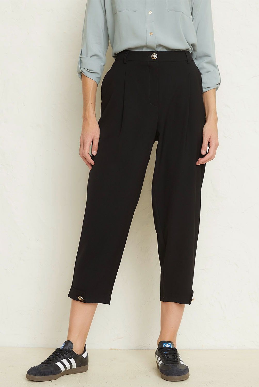 BASEMENT - Pantalones Mujer Basement Carrot Tiro Medio Casual