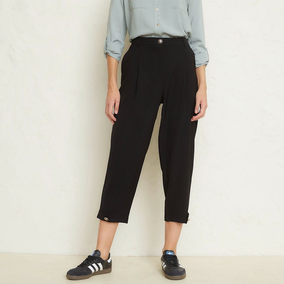 BASEMENT - Pantalones Mujer Basement Carrot Tiro Medio Casual