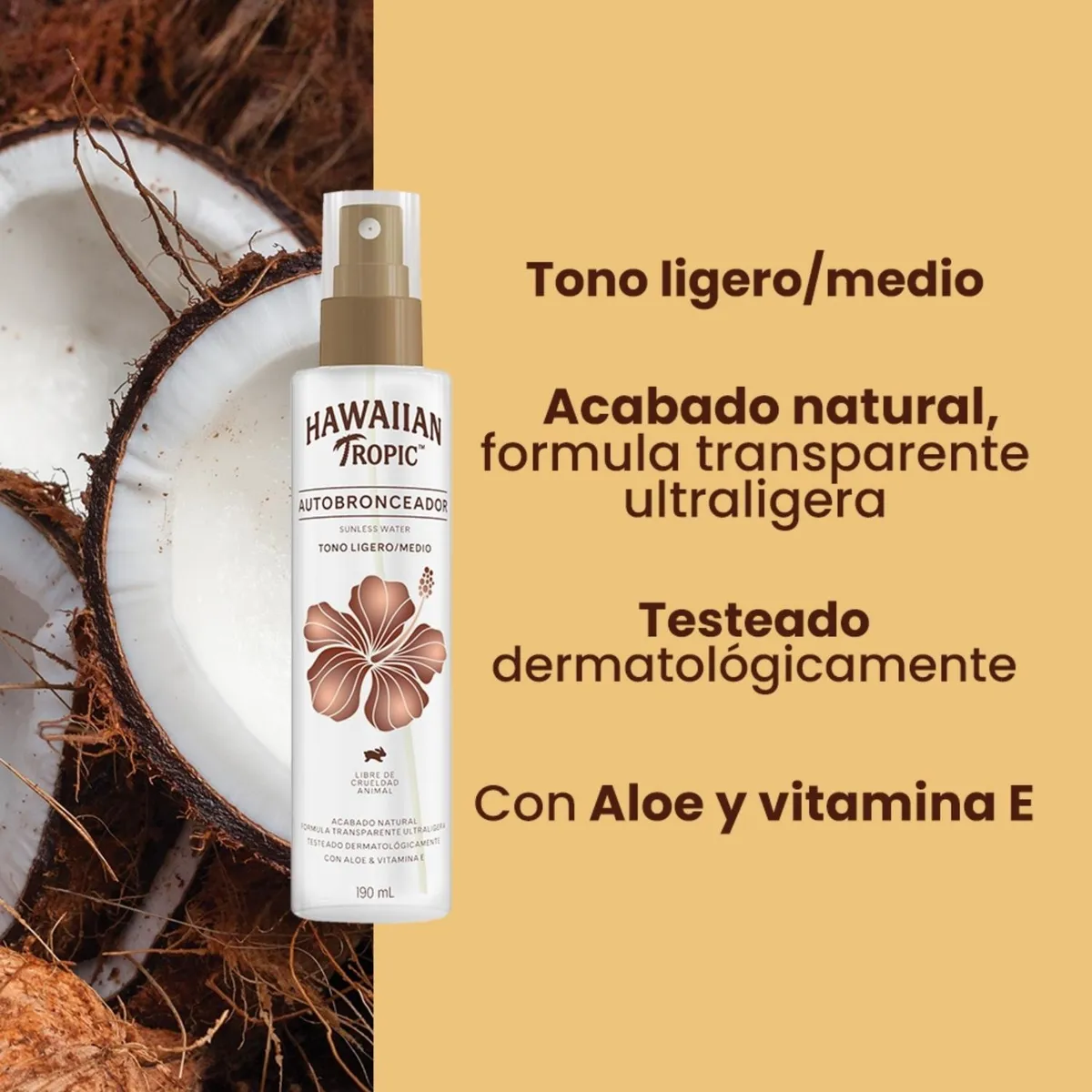 HAWAIIAN TROPIC - Bronceador Hawaiian Self Tanning Water 190Ml Hawaiian Tropic