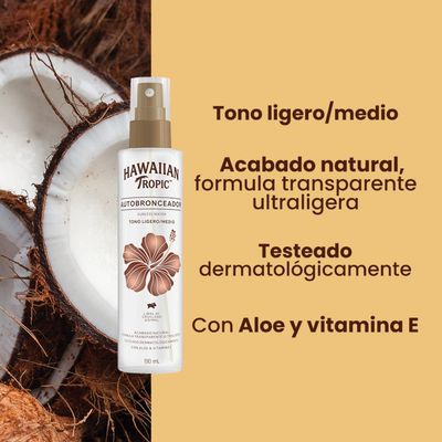 Imagen 2 del producto Bronceador Hawaiian Self Tanning Water 190Ml
