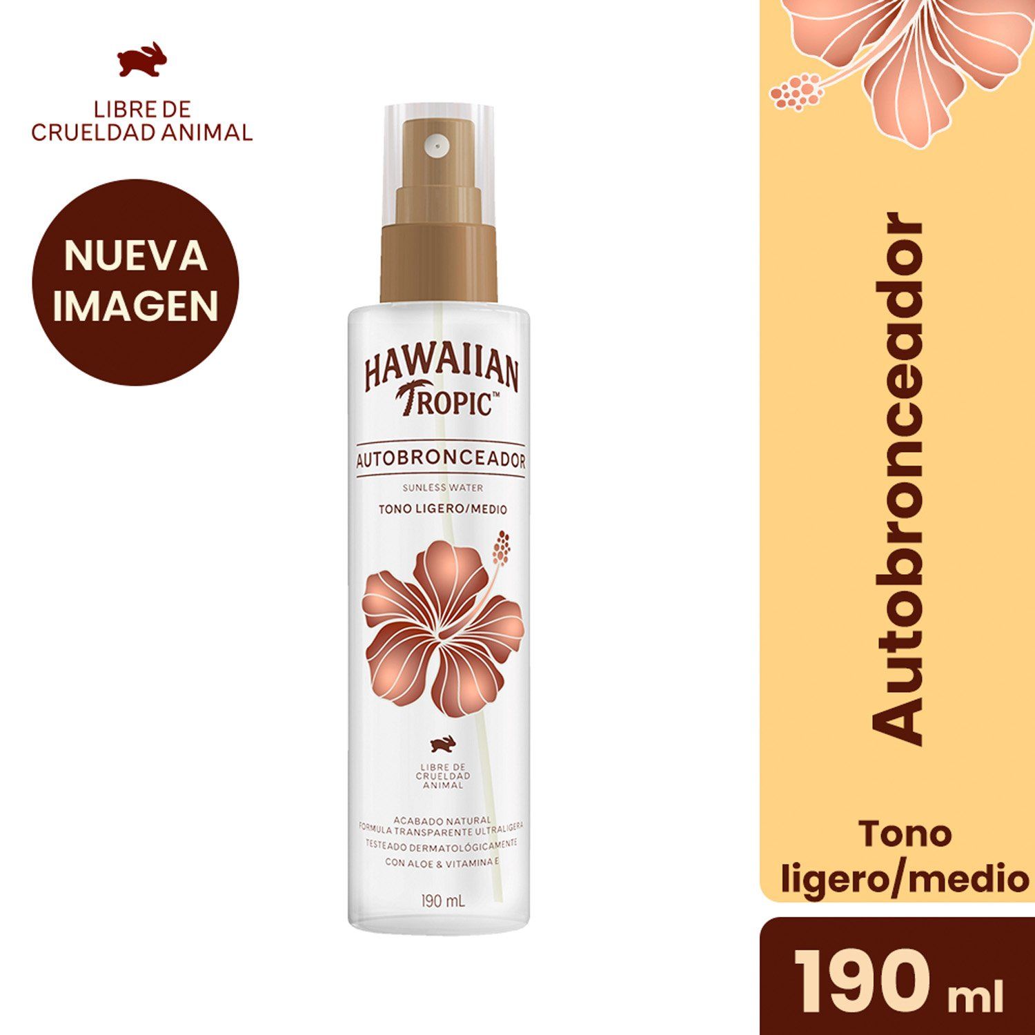 Auto-Bronzant Mousse Hawaiian Tropic - 200ml - Hydratant à L'Aloe Vera - Neuf