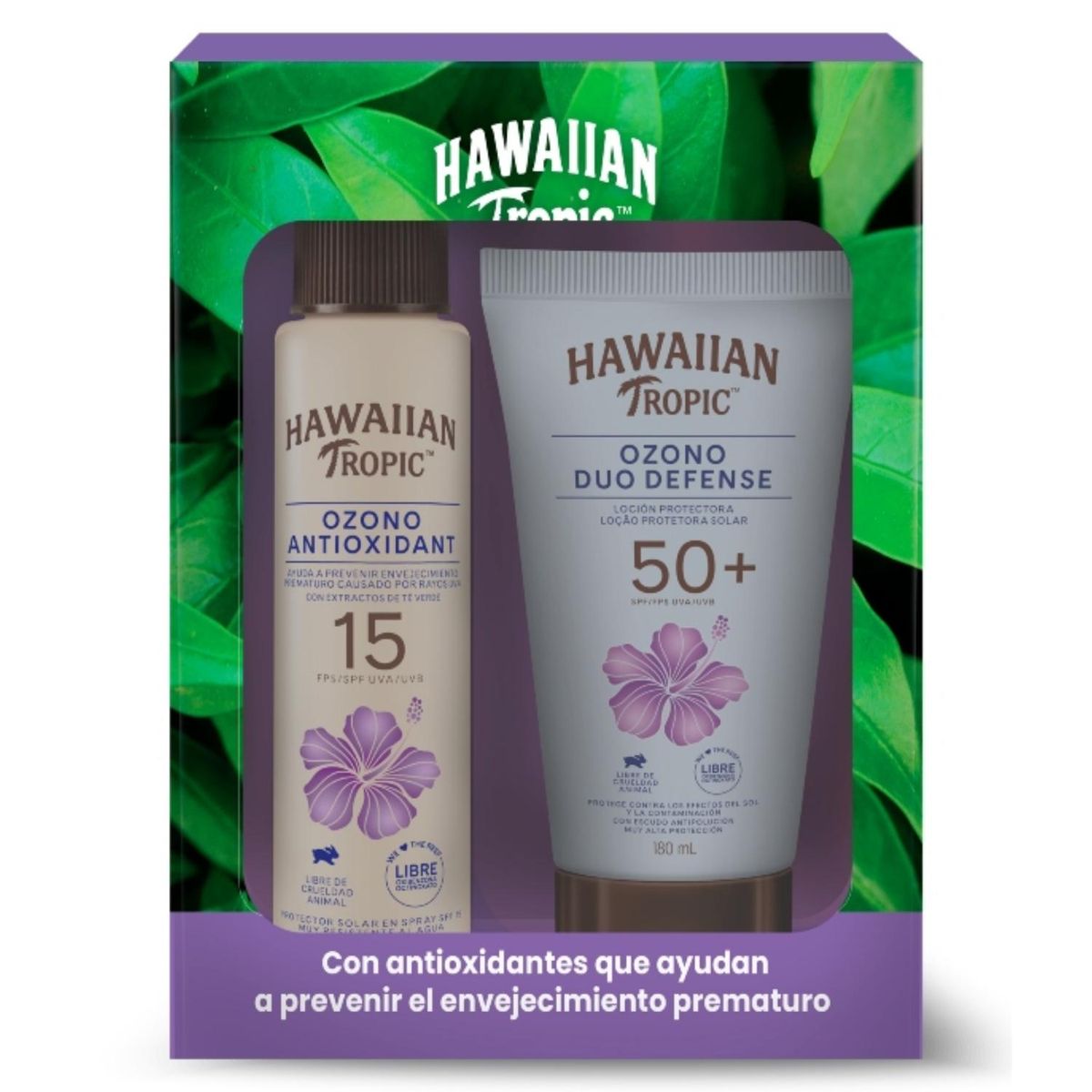 HAWAIIAN TROPIC - Pack Protector Solar Ht Ozono Bruma + Ozono Duo Hawaiian Tropic