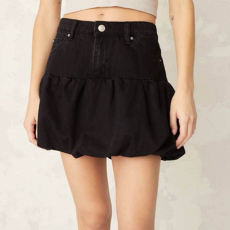 AMERICANINO - Falda Americanino Algodón Mujer Mini Diseño Liso