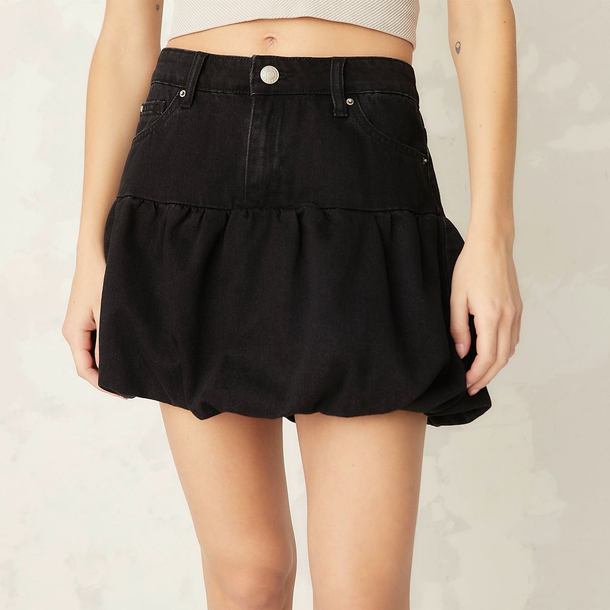 AMERICANINO - Falda Americanino Algodón Mujer Mini Diseño Liso