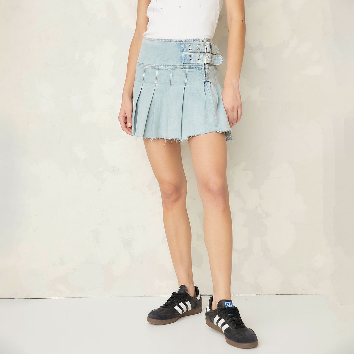 AMERICANINO - Falda Americanino Mini Algodón Mujer Diseño Liso