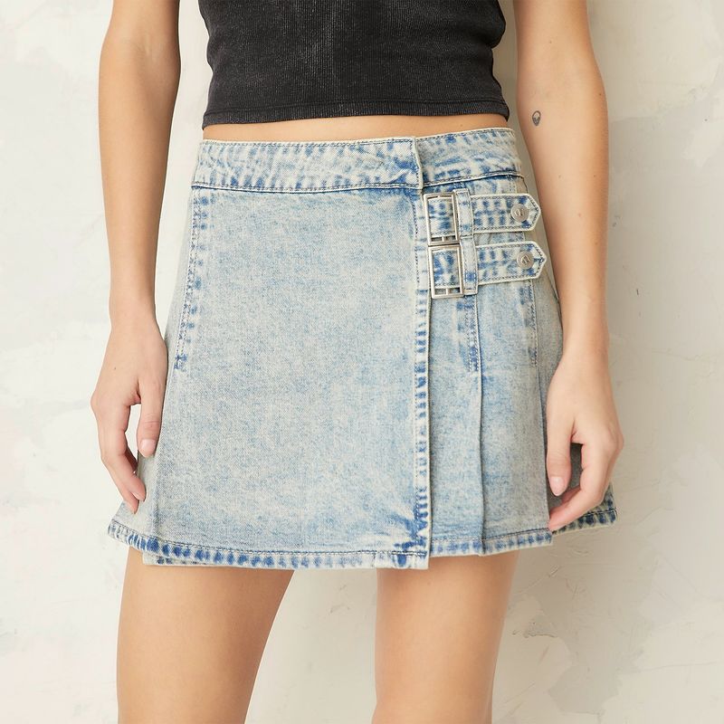 AMERICANINO - Falda Mini Americanino Algodón Mujer Tiro Alto Liso