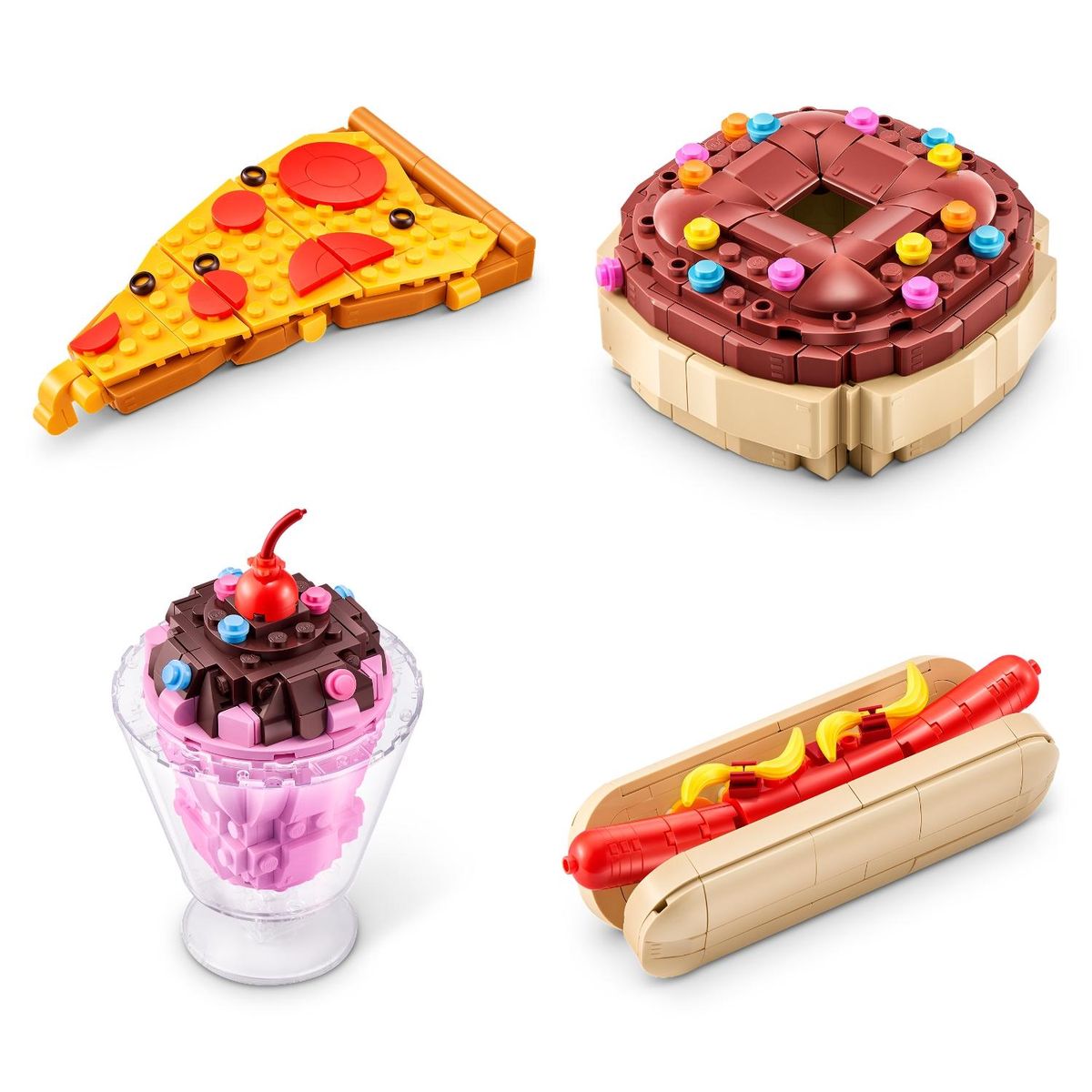 MAX BUILD - Set Bloques Snack con Diferentes Modelos De Piezas Max Build