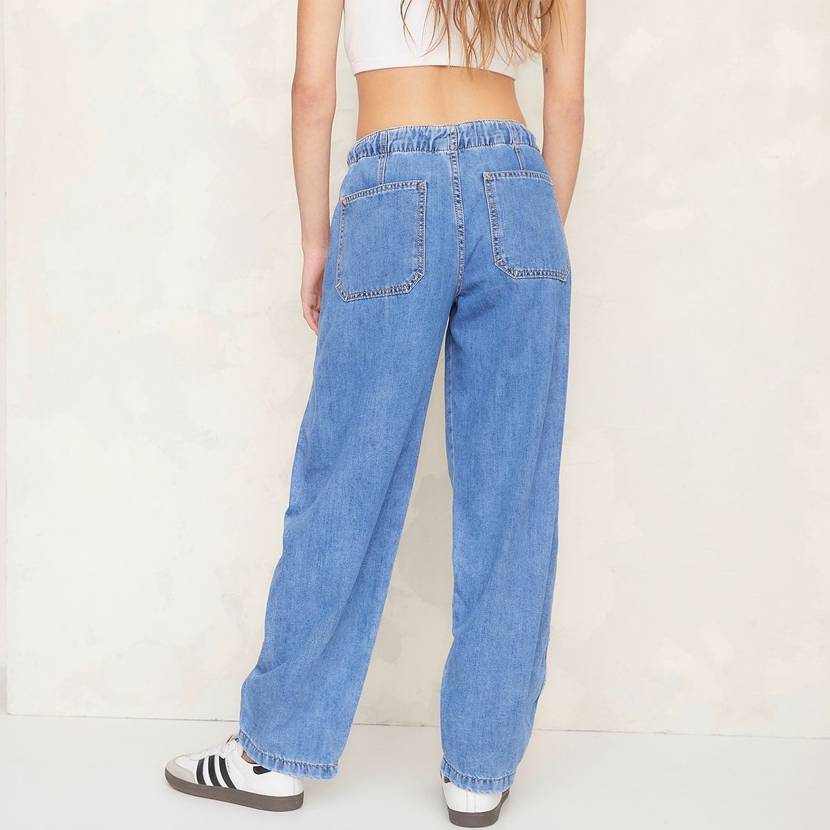 AMERICANINO - Jeans Americanino Baggy Tiro Medio Mujer 100% Algodón