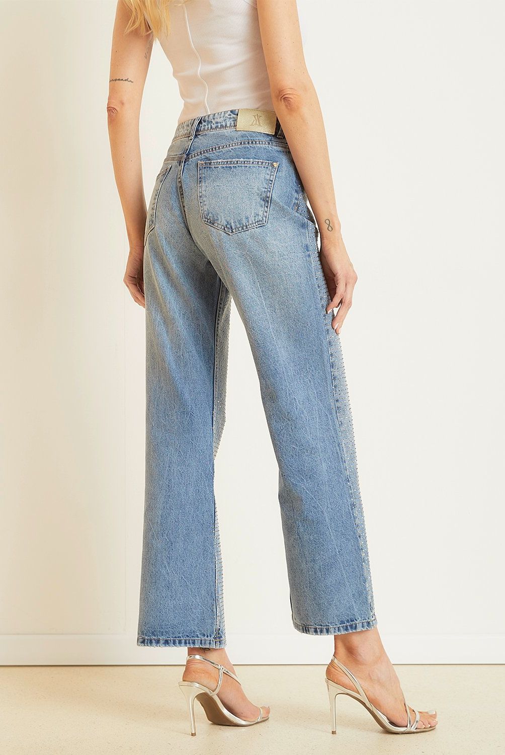 APOLOGY - Jeans Boyfriend Apology Por Pampita Tiro Medio Mujer Algodón