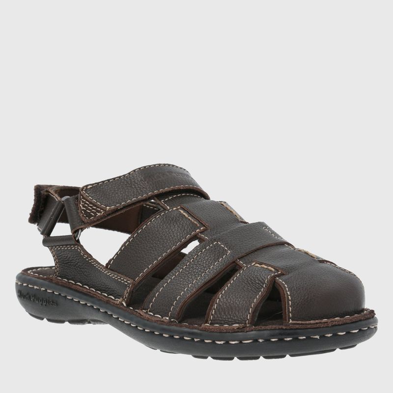 HUSH PUPPIES Sandalia Hombre Cuero Café Hush Puppies