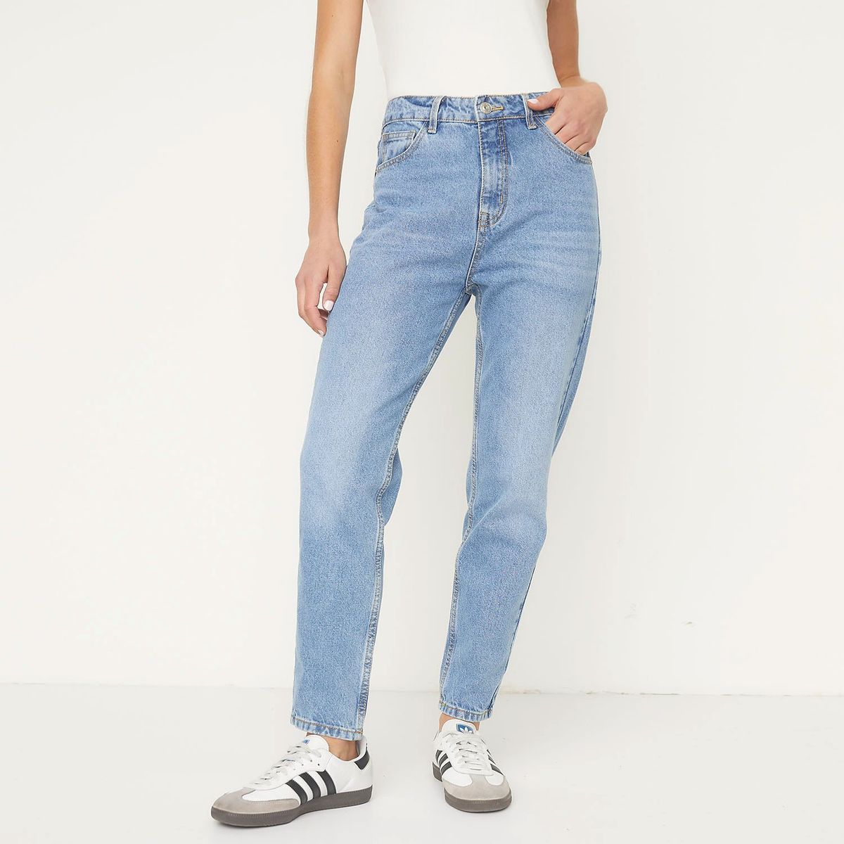 SYBILLA - Jeans Mom Tiro Alto Mujer Sybilla