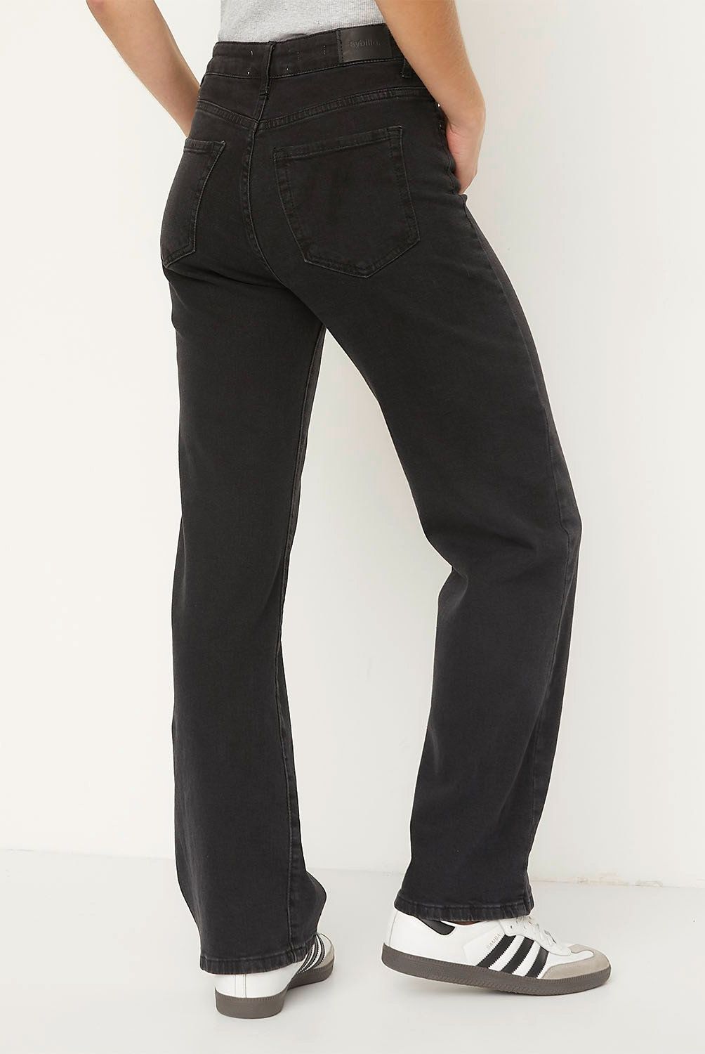 SYBILLA - Jeans Straight Tiro Alto Mujer Sybilla