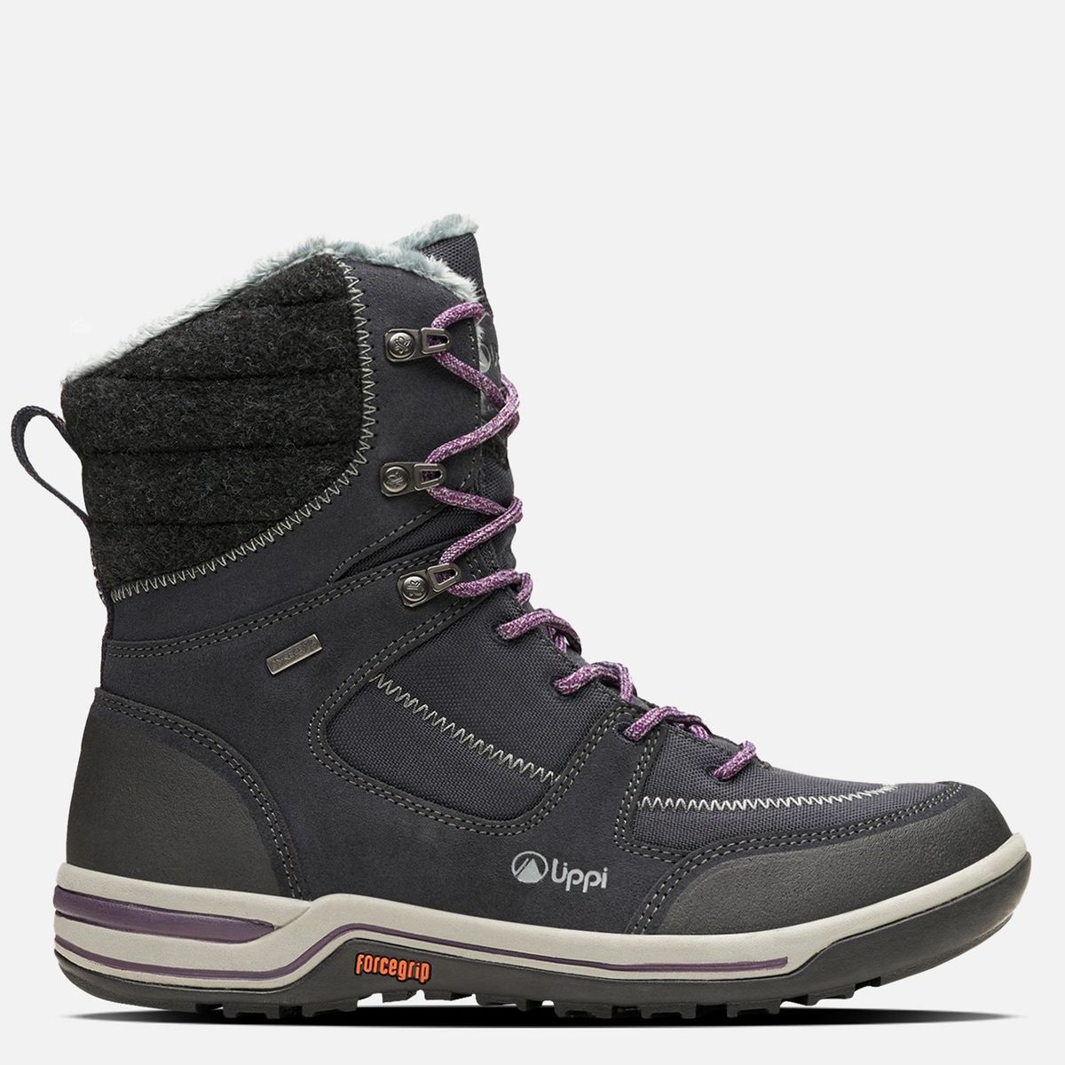 LIPPI - Polar Light Zapatilla Outdoor y Trekking Mujer Impermeable Cuero Negro Lippi