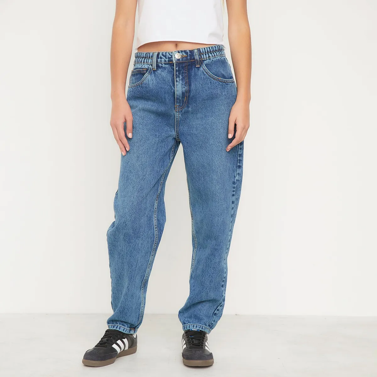 SYBILLA - Jeans Balloon Tiro Alto Mujer Sybilla Algodón