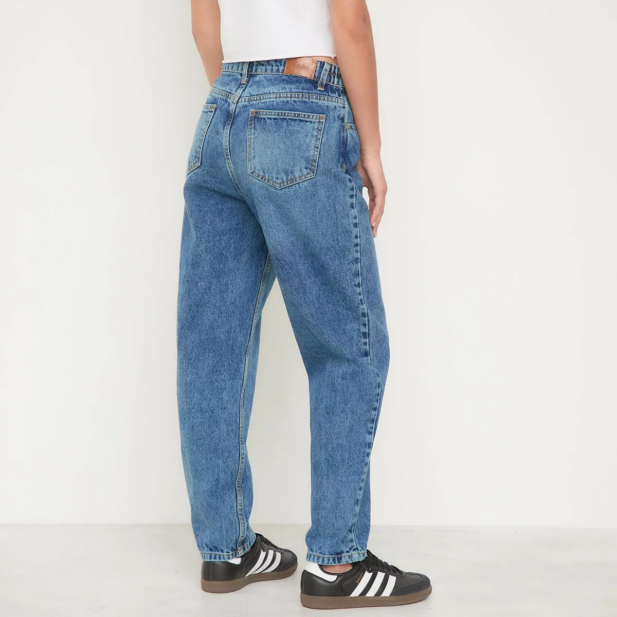 SYBILLA - Jeans Balloon Tiro Alto Mujer Sybilla Algodón