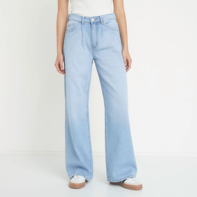 SYBILLA - Jeans Wide Leg Tiro Alto Mujer Sybilla