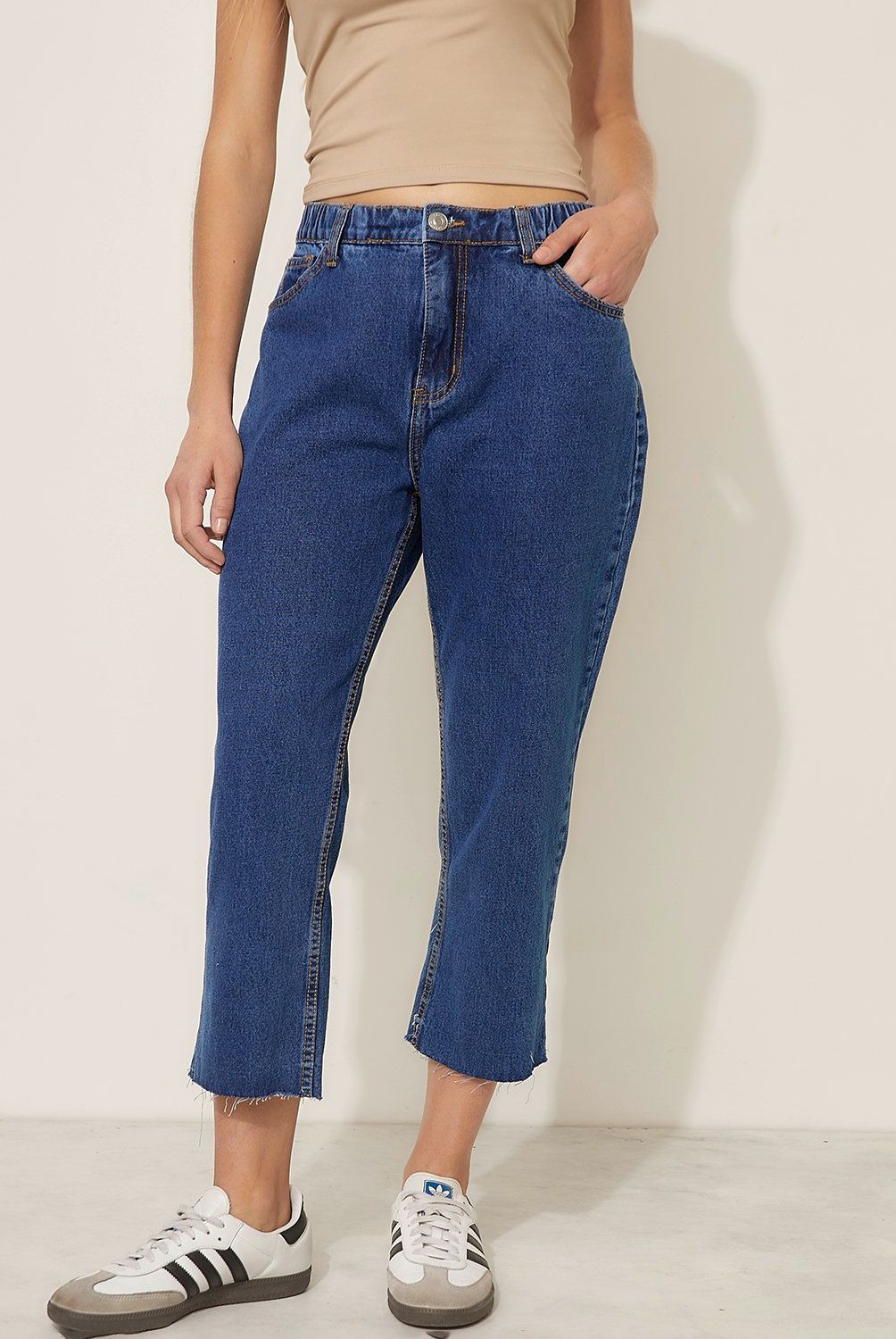 SYBILLA - Jeans Straight Tiro Alto Mujer Sybilla