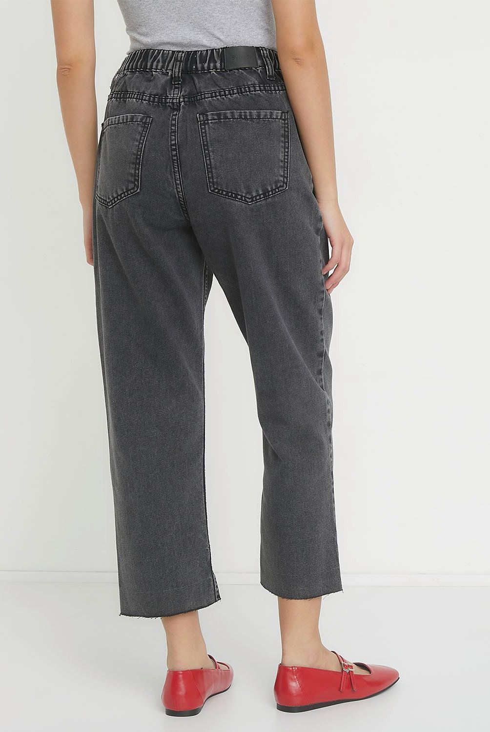 SYBILLA - Jeans Straight Tiro Alto Mujer Sybilla