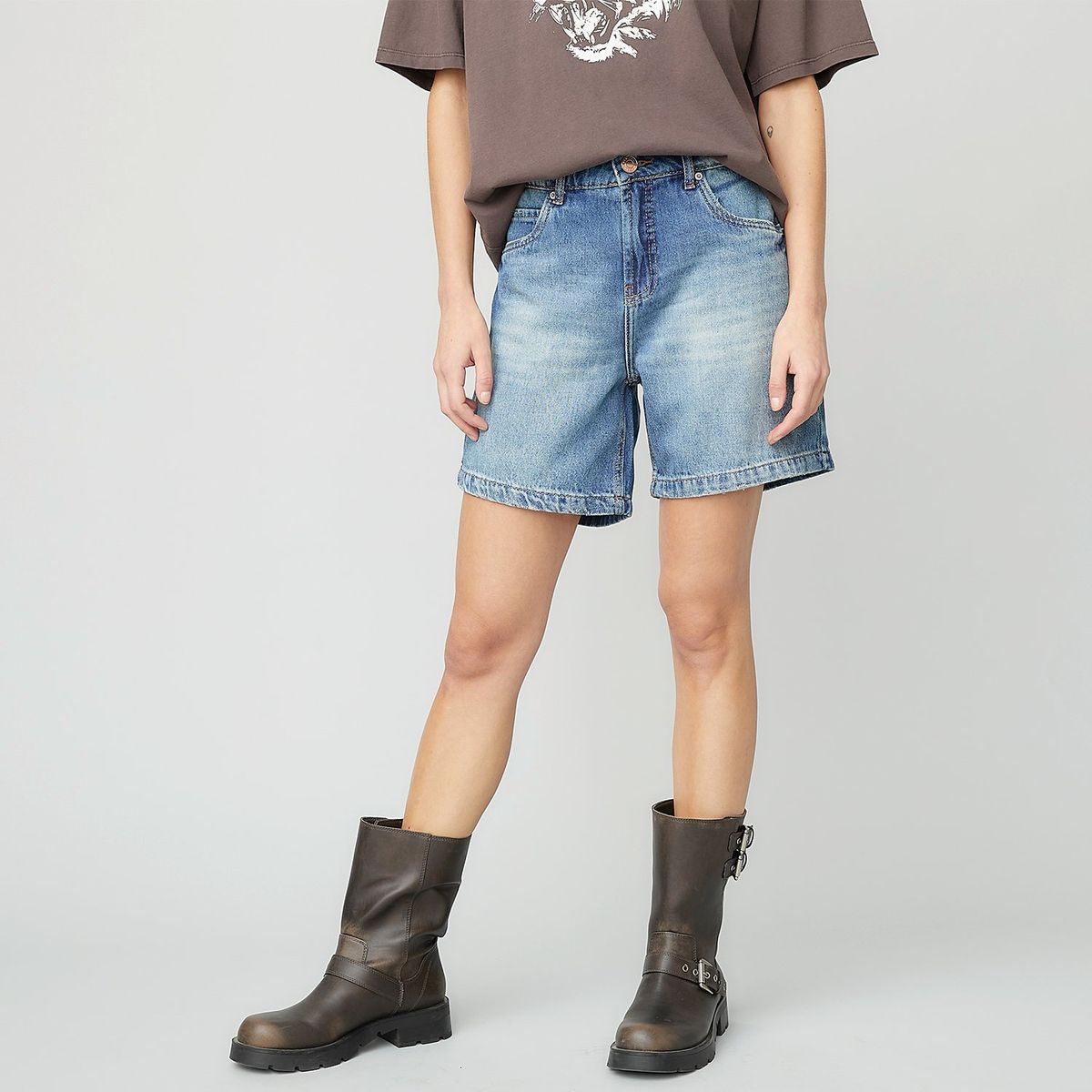 AMERICANINO - Short Americanino Mujer Denim Calce Regular Algodón