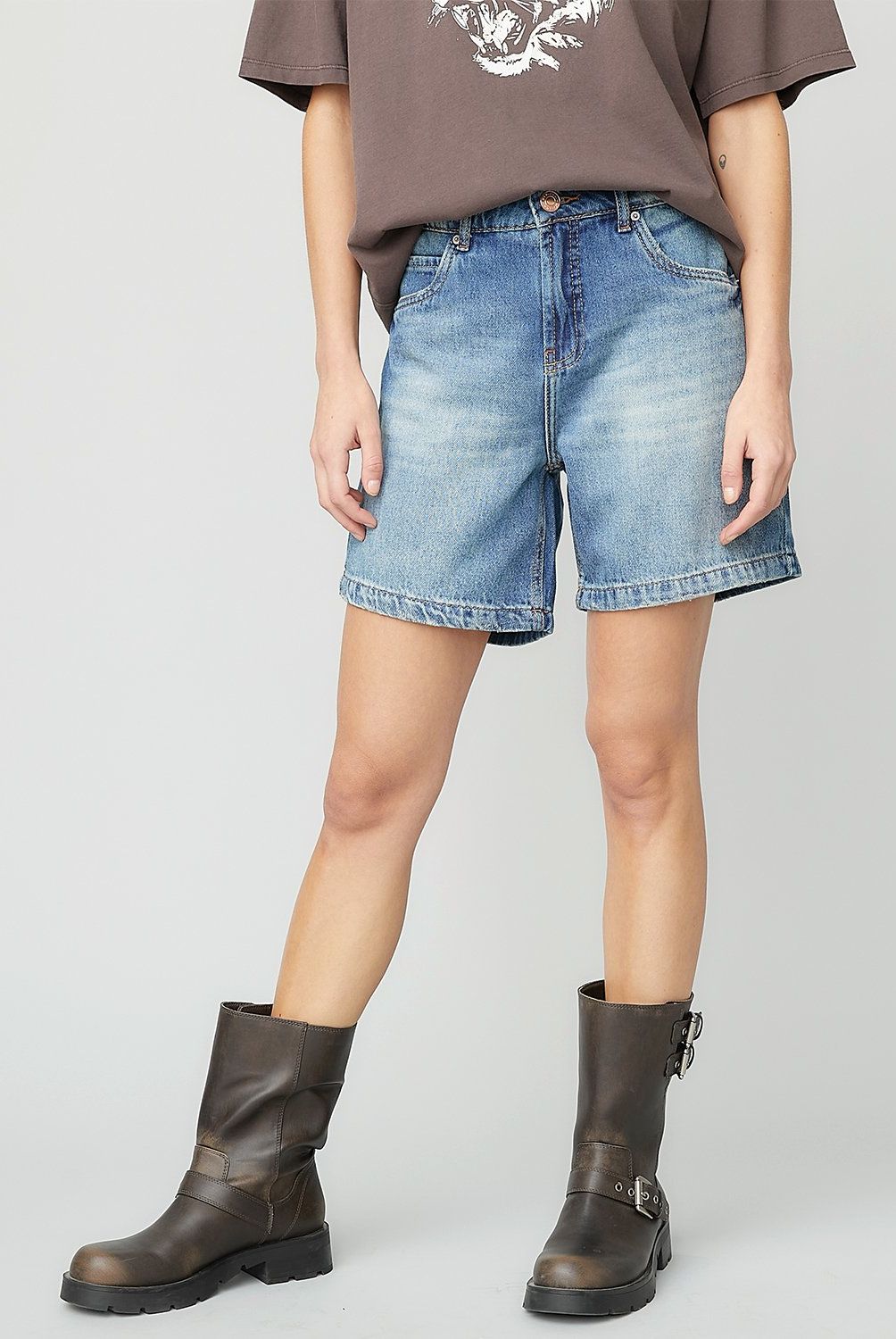 AMERICANINO - Short Americanino Mujer Denim Calce Regular Algodón