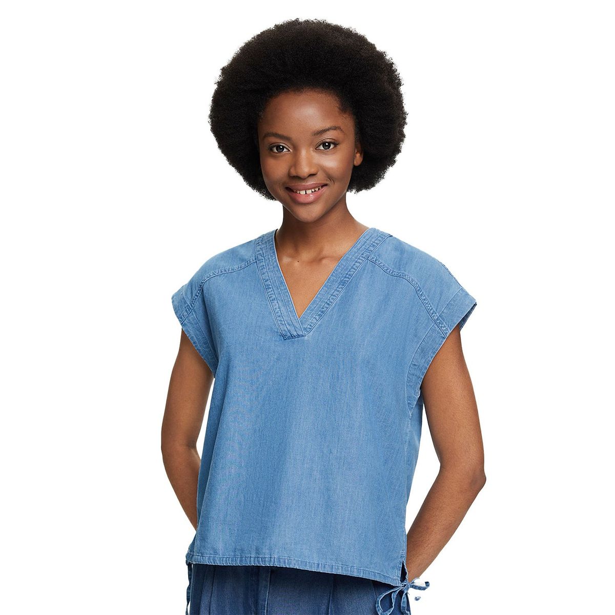 ESPRIT - Blusa Sin Mangas Algodón Mujer Esprit