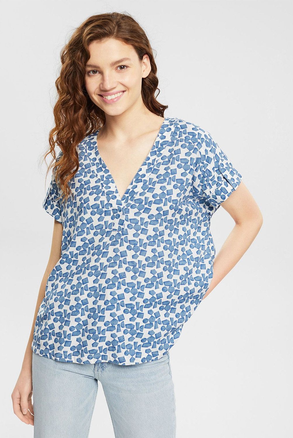 ESPRIT - Blusa Manga Corta Mujer Esprit