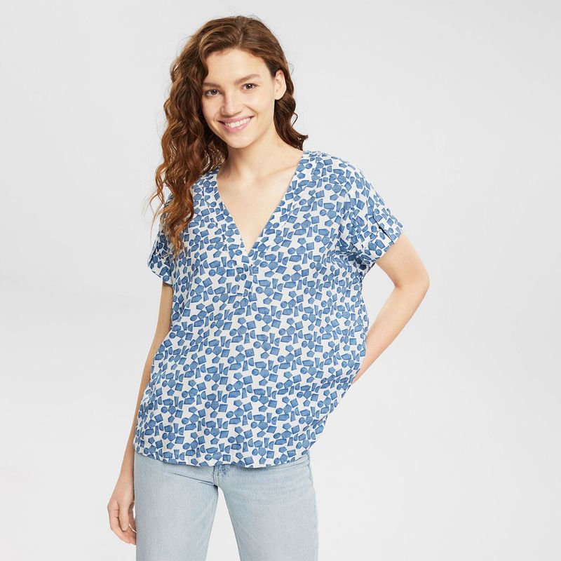 ESPRIT - Blusa Manga Corta Mujer Esprit