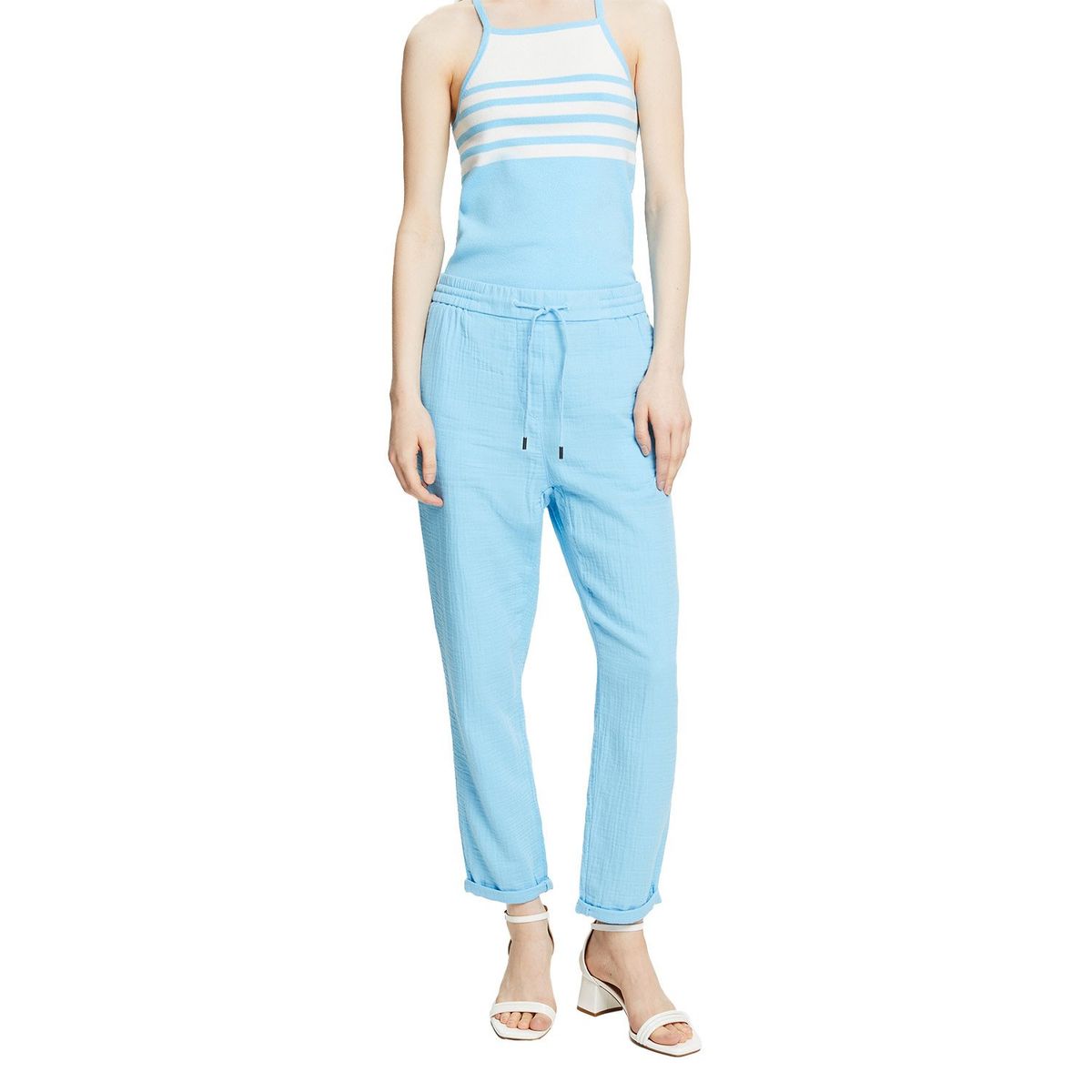 ESPRIT - Pantalón Slim Tiro Medio Mujer Esprit