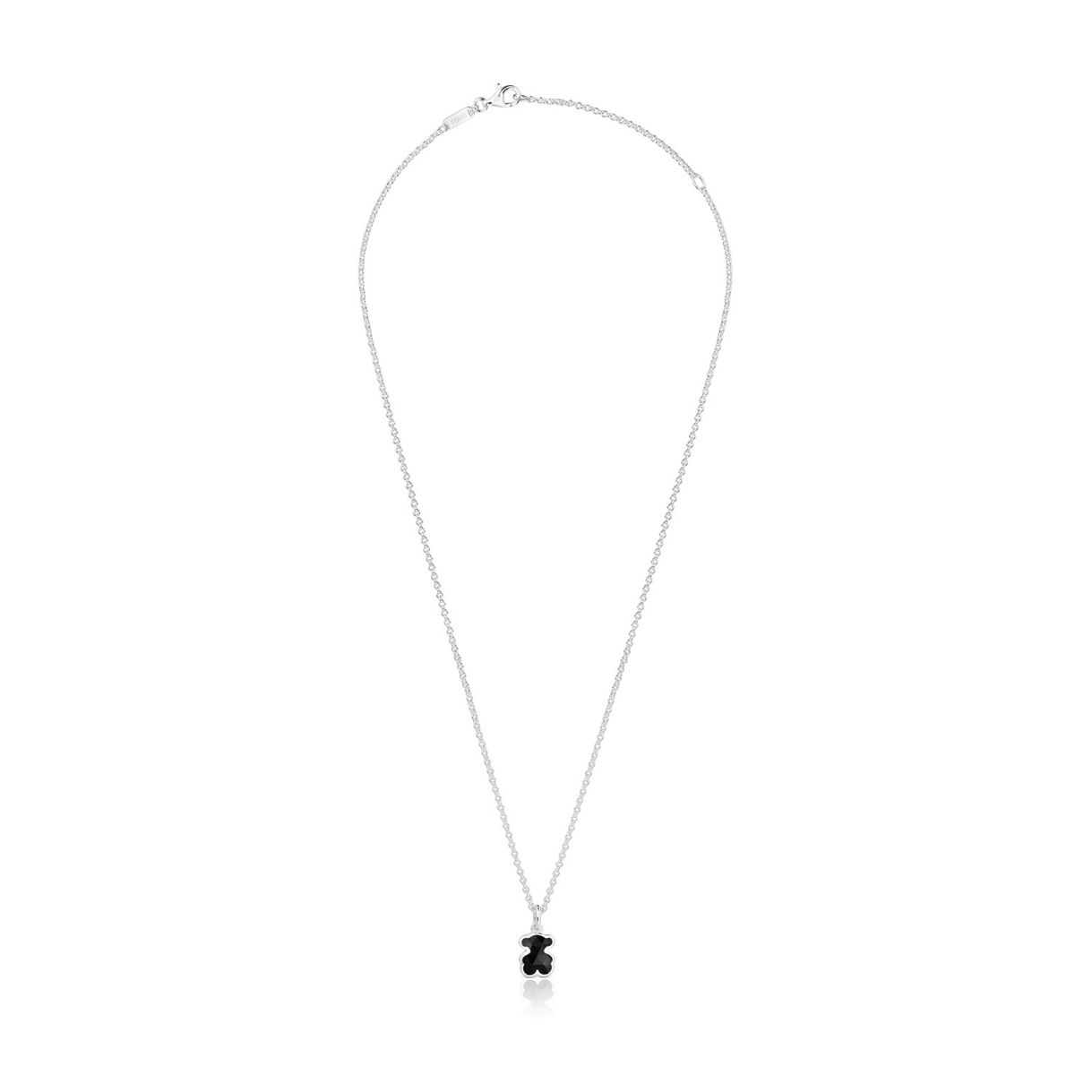 TOUS - Collar Corto De Plata Y Motivo Oso En Ónix Icon Color