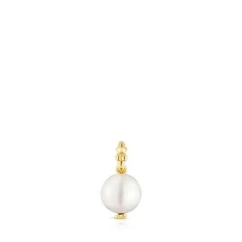 TOUS - Colgante Pequeño Con Baño De Oro 18 Kt Sobre Plata Y Perla Cultivada Medallions