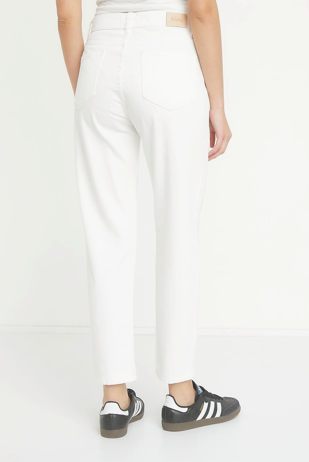 SYBILLA - Jeans Mom Tiro Alto Mujer Sybilla