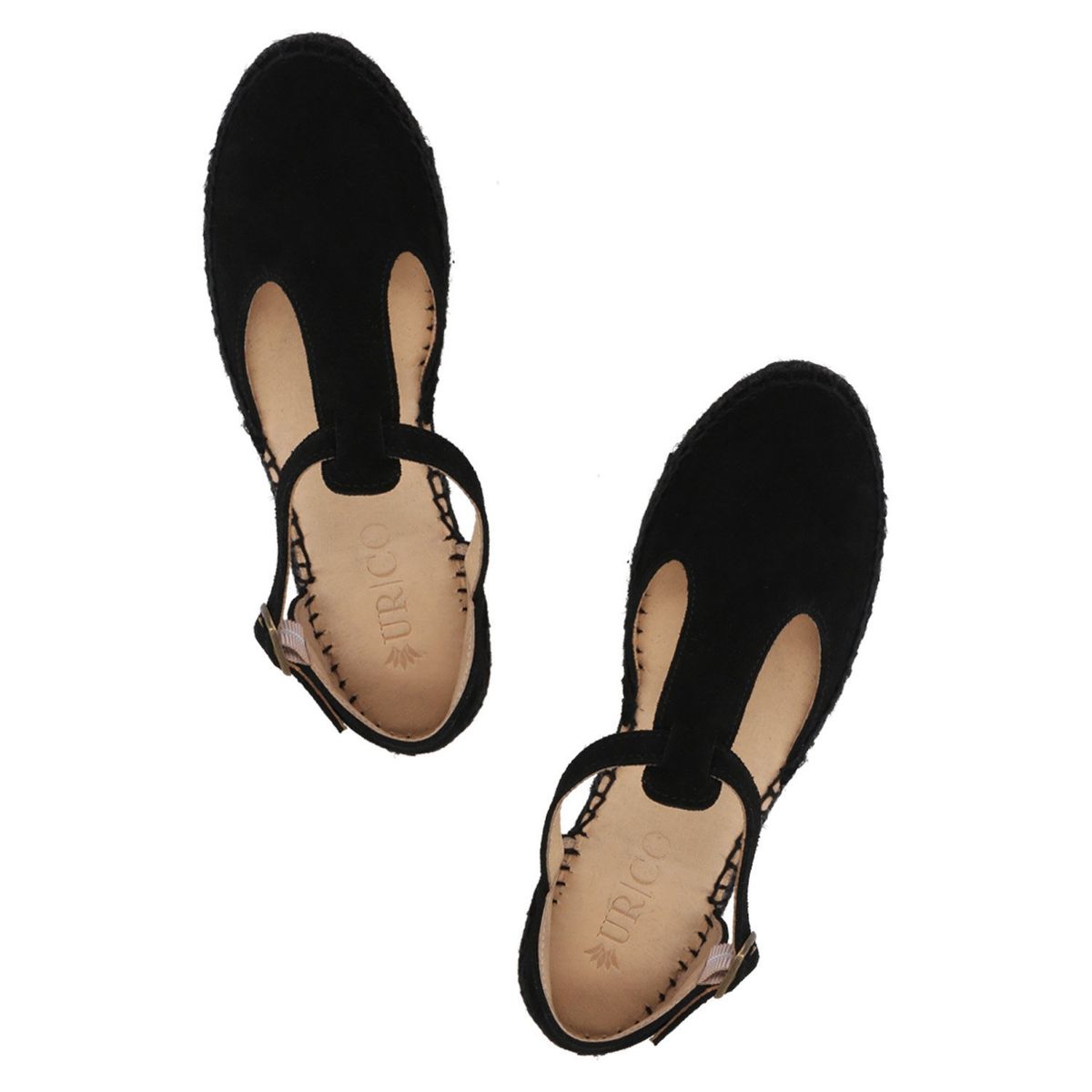 URCO - Alpargata Mujer Cuero Negro Urco