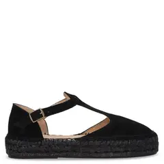URCO - Alpargata Mujer Cuero Negro