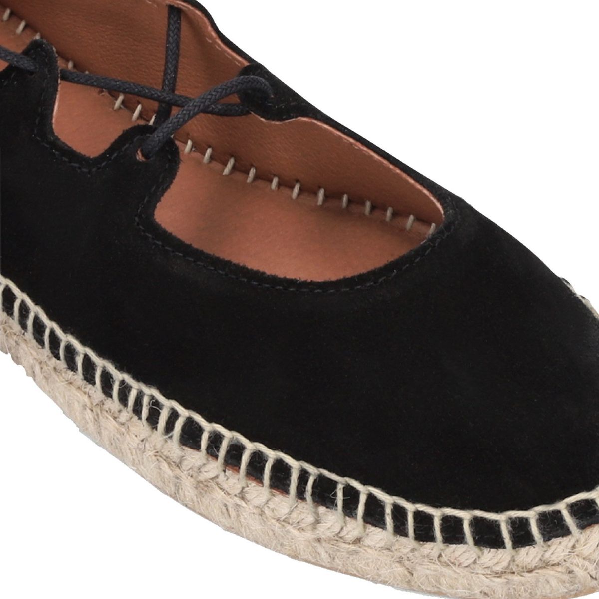 URCO - Alpargata Mujer Cuero Negro Urco