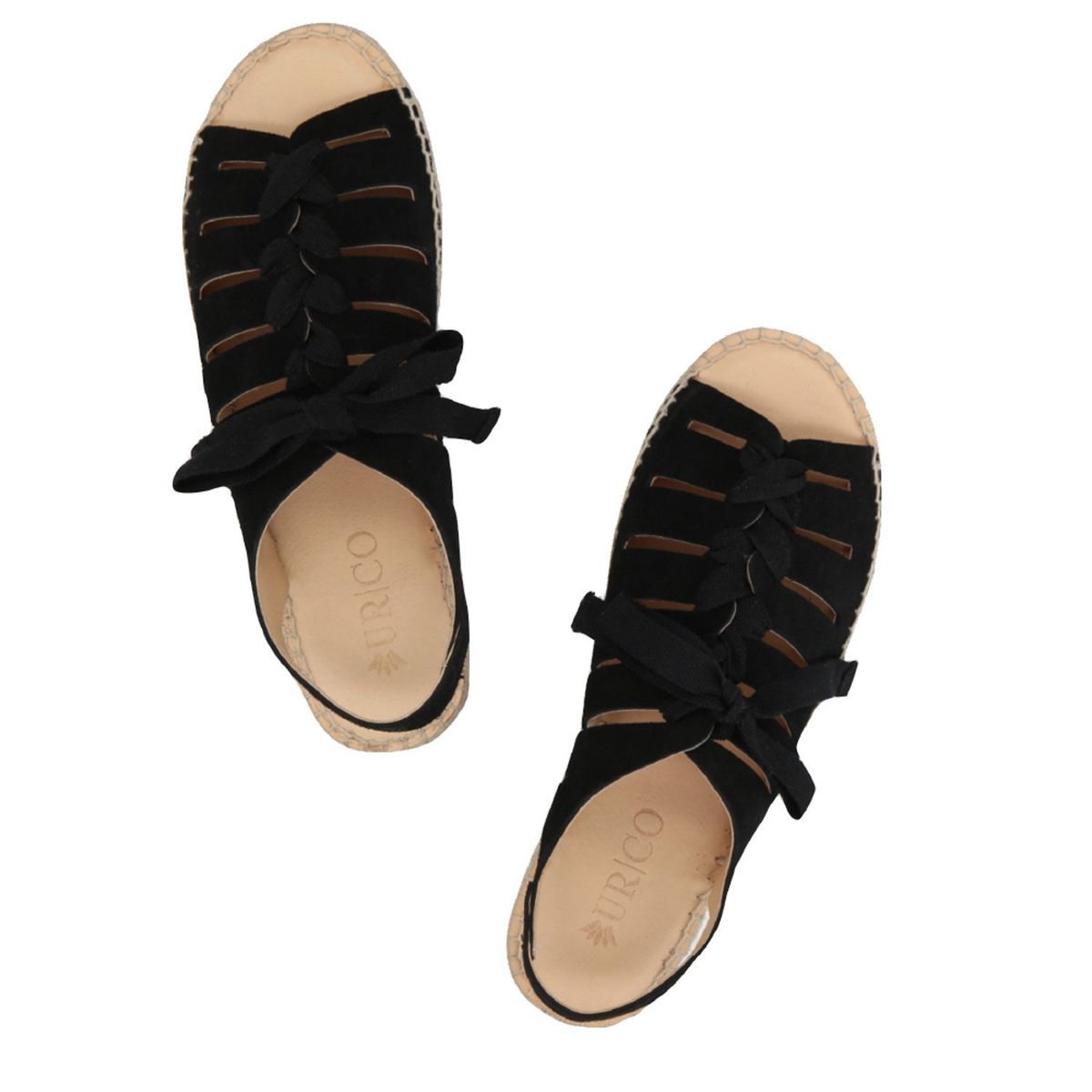 URCO - Sandalia Mujer Cuero Negro Urco