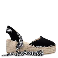 URCO - Alpargata Mujer Cuero Negro