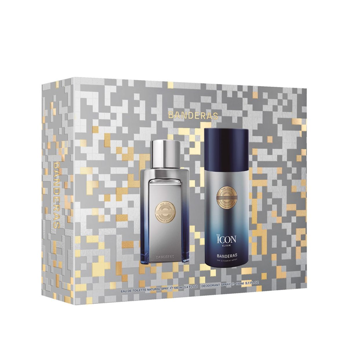 BANDERAS - Banderas Set Perfume Hombre The Icon Elixir EDP 100ml + Desodorante 150ml Antonio Banderas