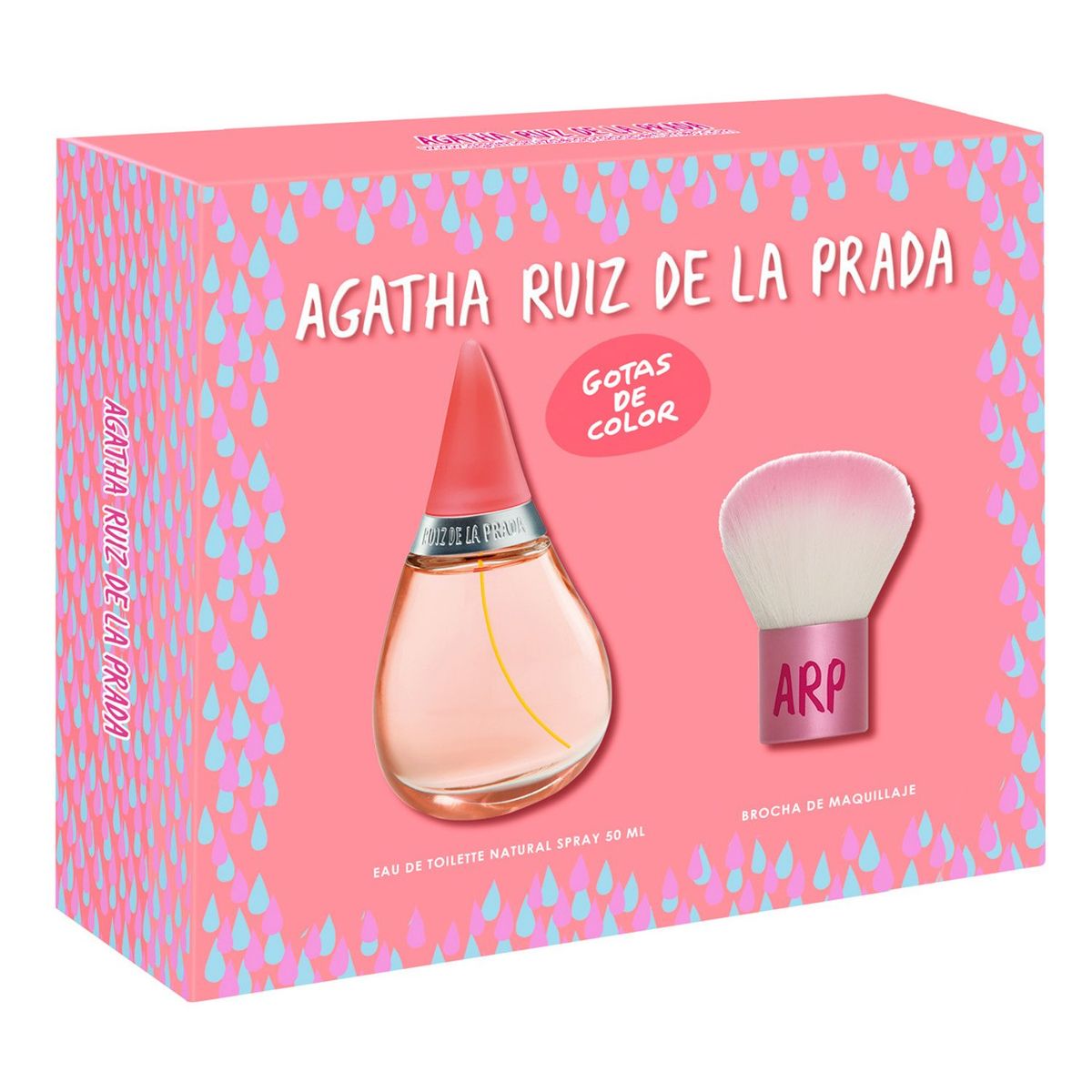 AGATHA RUIZ DE LA PRADA - Agatha Ruiz de la Prada Set Perfume Mujer Gotas EDT 50ml + Brocha Agatha Ruiz de la Prada