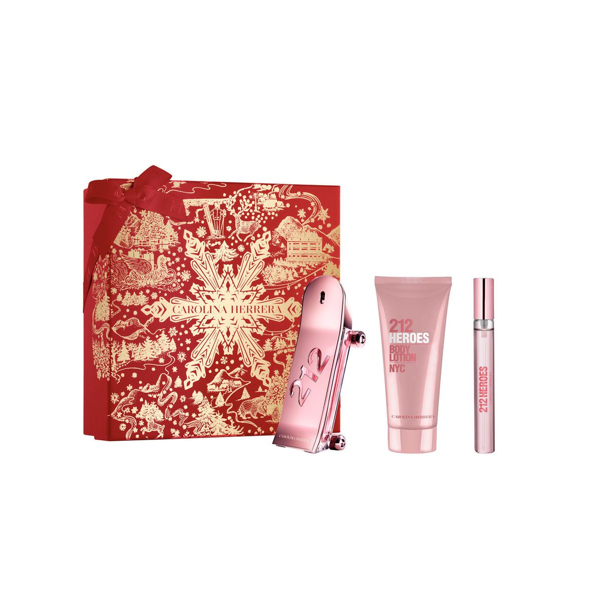 CAROLINA HERRERA - Set Carolina Herrera Mujer 212 Heroes For Her Edp 80 ml + 10 ml + Body Lotion 100 ml Carolina Herrera