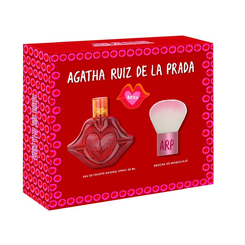 AGATHA RUIZ DE LA PRADA - Agatha Ruiz de la Prada Set Perfume Mujer Beso EDT 50ml + Brocha Agatha Ruiz de la Prada