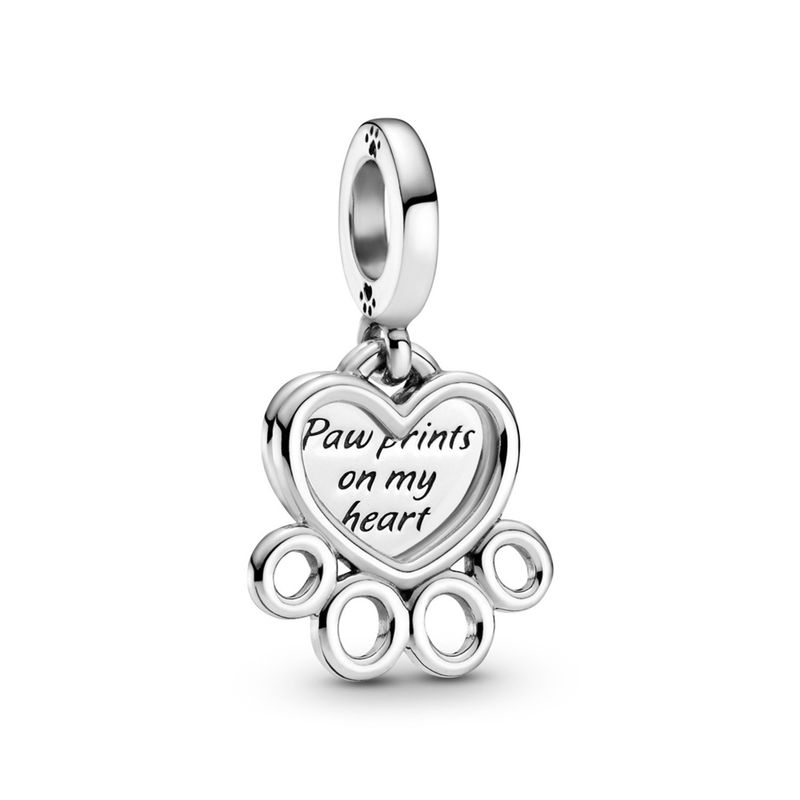 PANDORA - Dije Plata Corazones y Huella Mujer Pandora