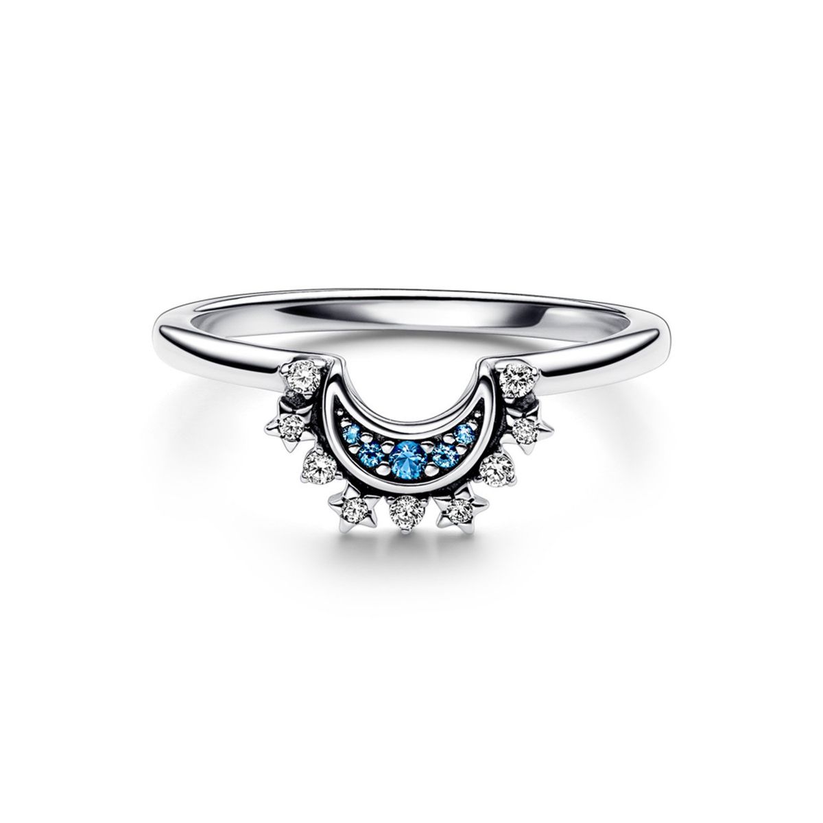 PANDORA - Anillo Luna Azul Brillante Mujer Pandora
