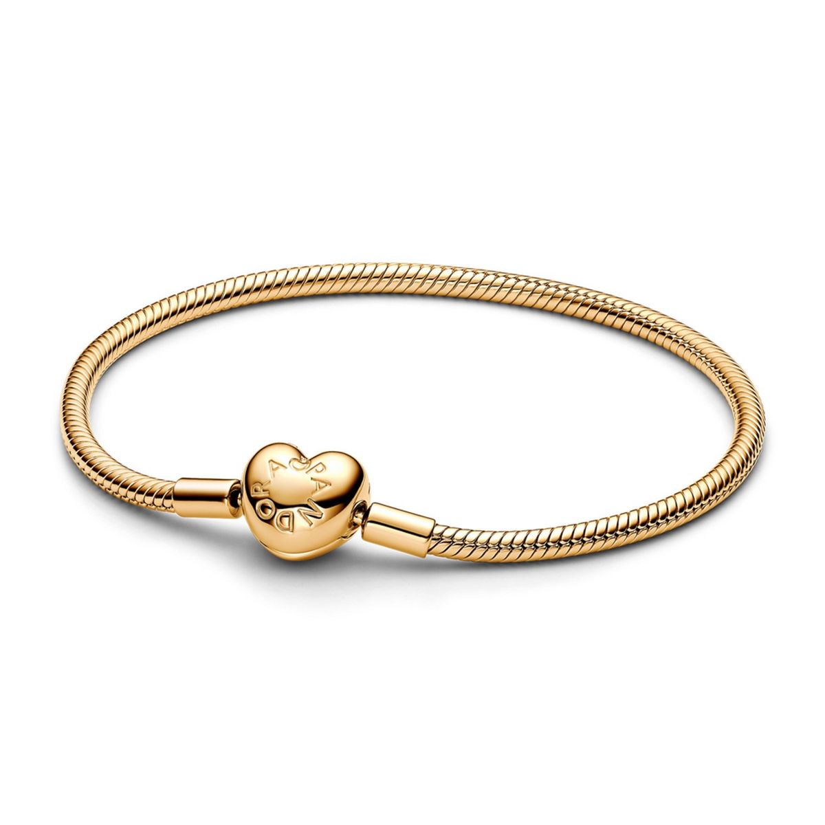 PANDORA - Brazalete Moments Cadena De Serpiente Con Cierre De Corazón Mujer Pandora