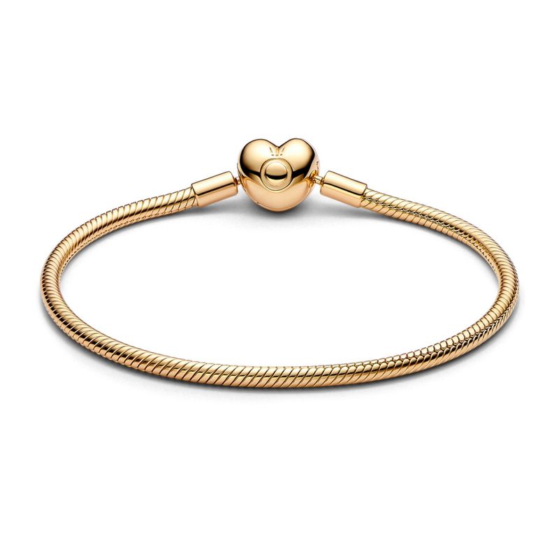 PANDORA - Brazalete Moments Cadena De Serpiente Con Cierre De Corazón Mujer Pandora