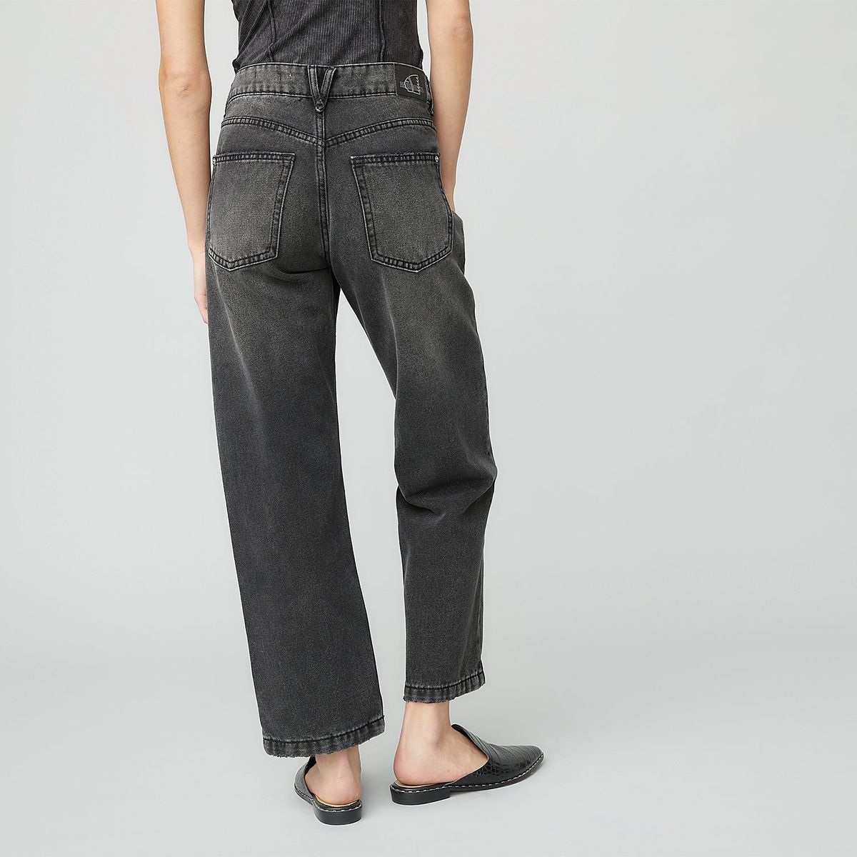 AMERICANINO - Jeans Straight Tiro Medio Americanino Mujer Algodón