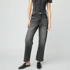 AMERICANINO - Jeans Straight Tiro Medio Mujer Algodón