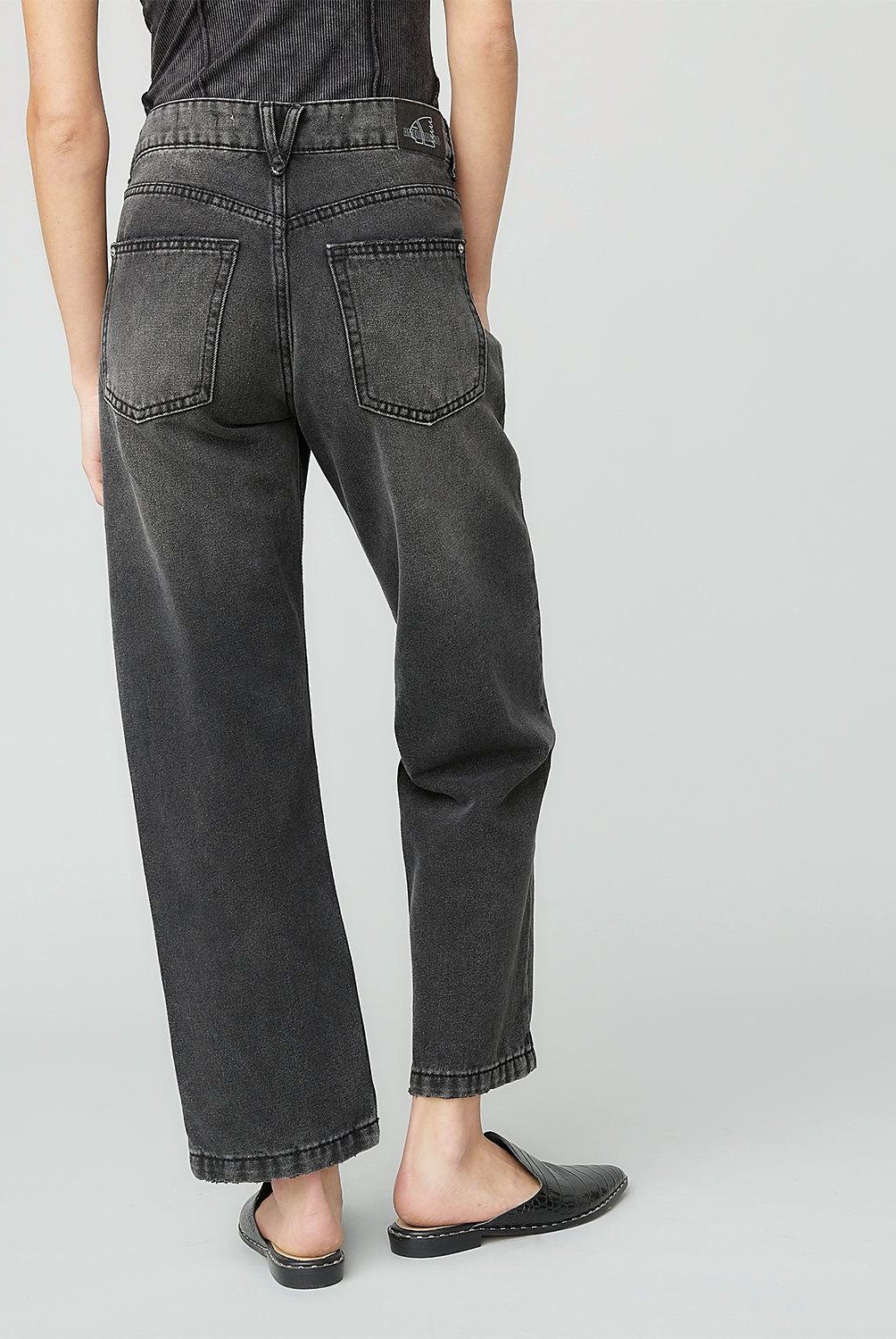 AMERICANINO - Jeans Straight Tiro Medio Americanino Mujer Algodón