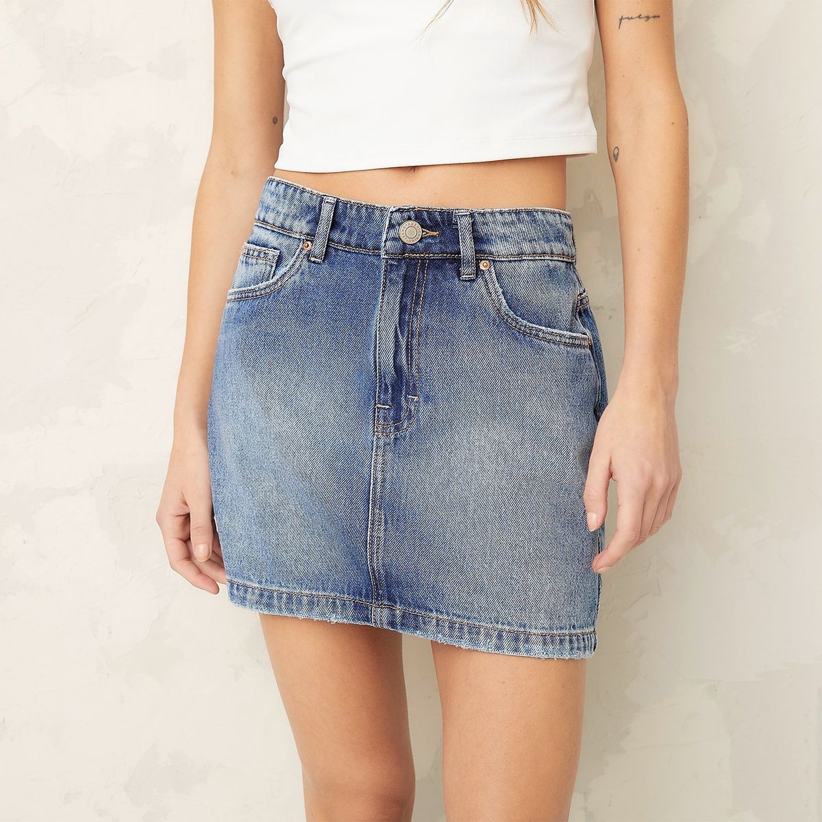 AMERICANINO - Falda Americanino Corta Algodón Mujer Diseño Liso